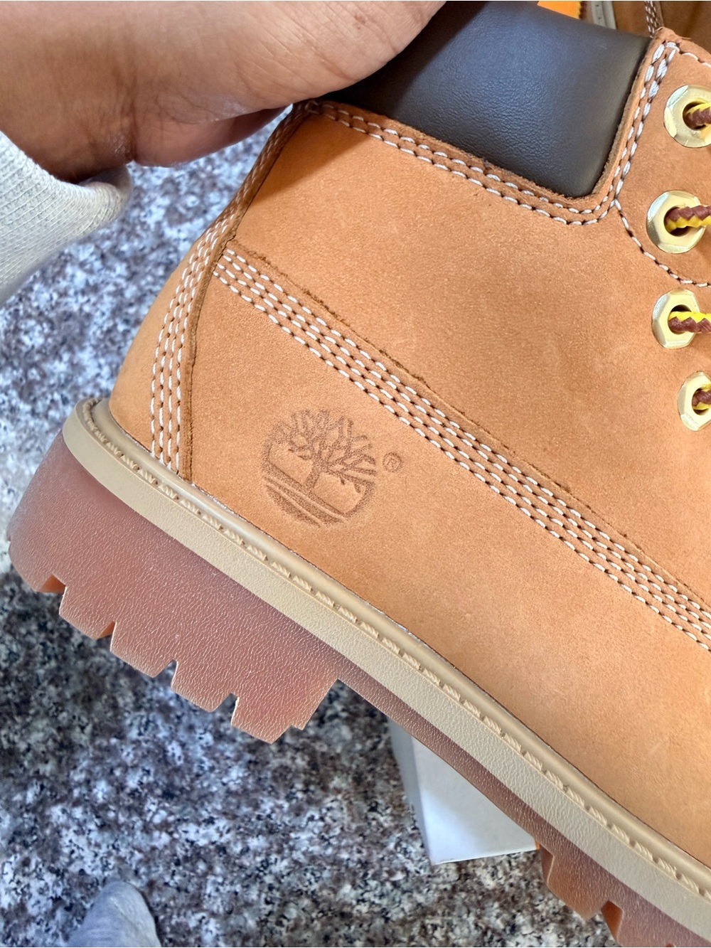 Timberland Kids Premium 6 IN Lace Waterproof Wheat Boots - Picture 7 of 10